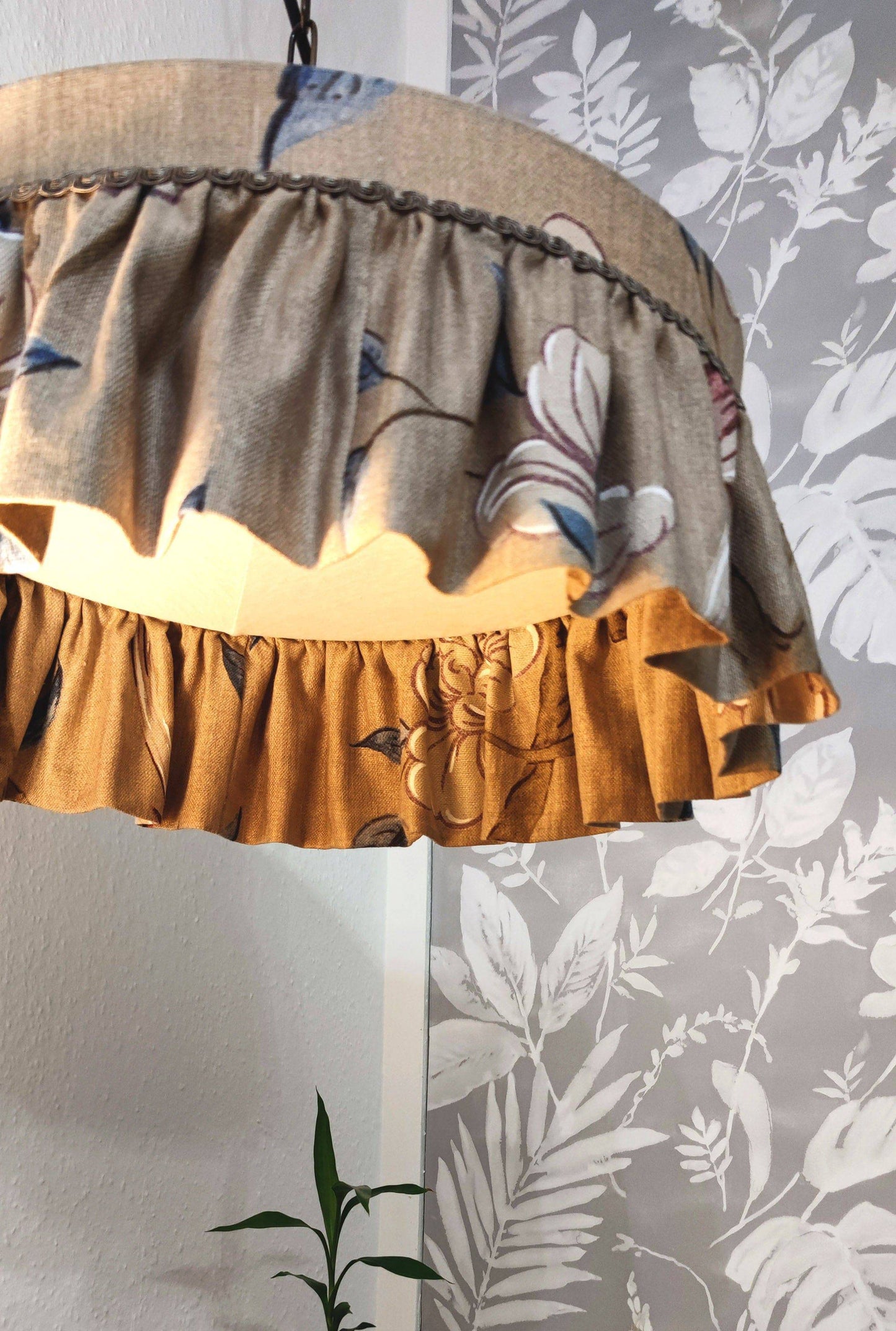 Handstitched raw silk lampshade | MariaMarabellashades