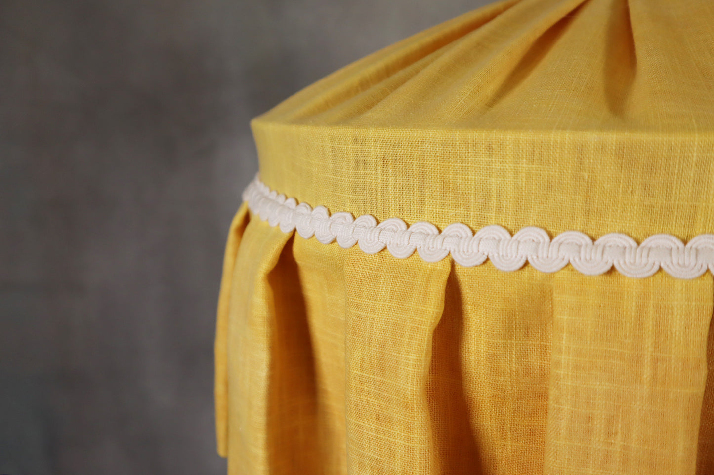 Sunflower linen lampshade rustic style - MariaMarabellashades