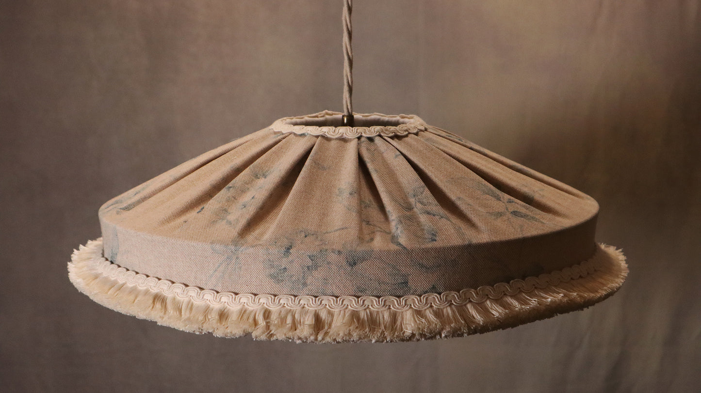 Blue roses lampshade for table or ceiling light