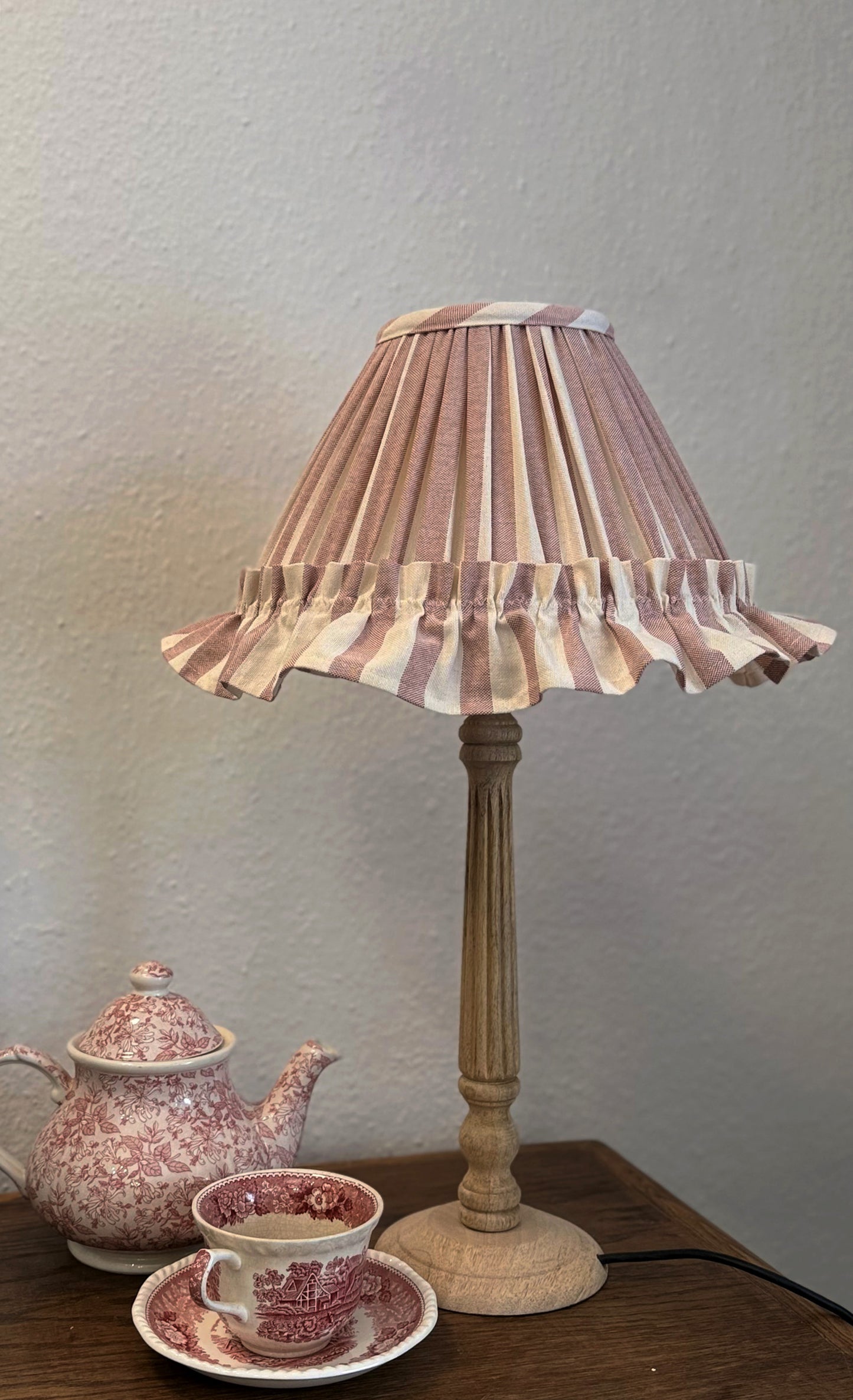 Rustic ruffle lampshade