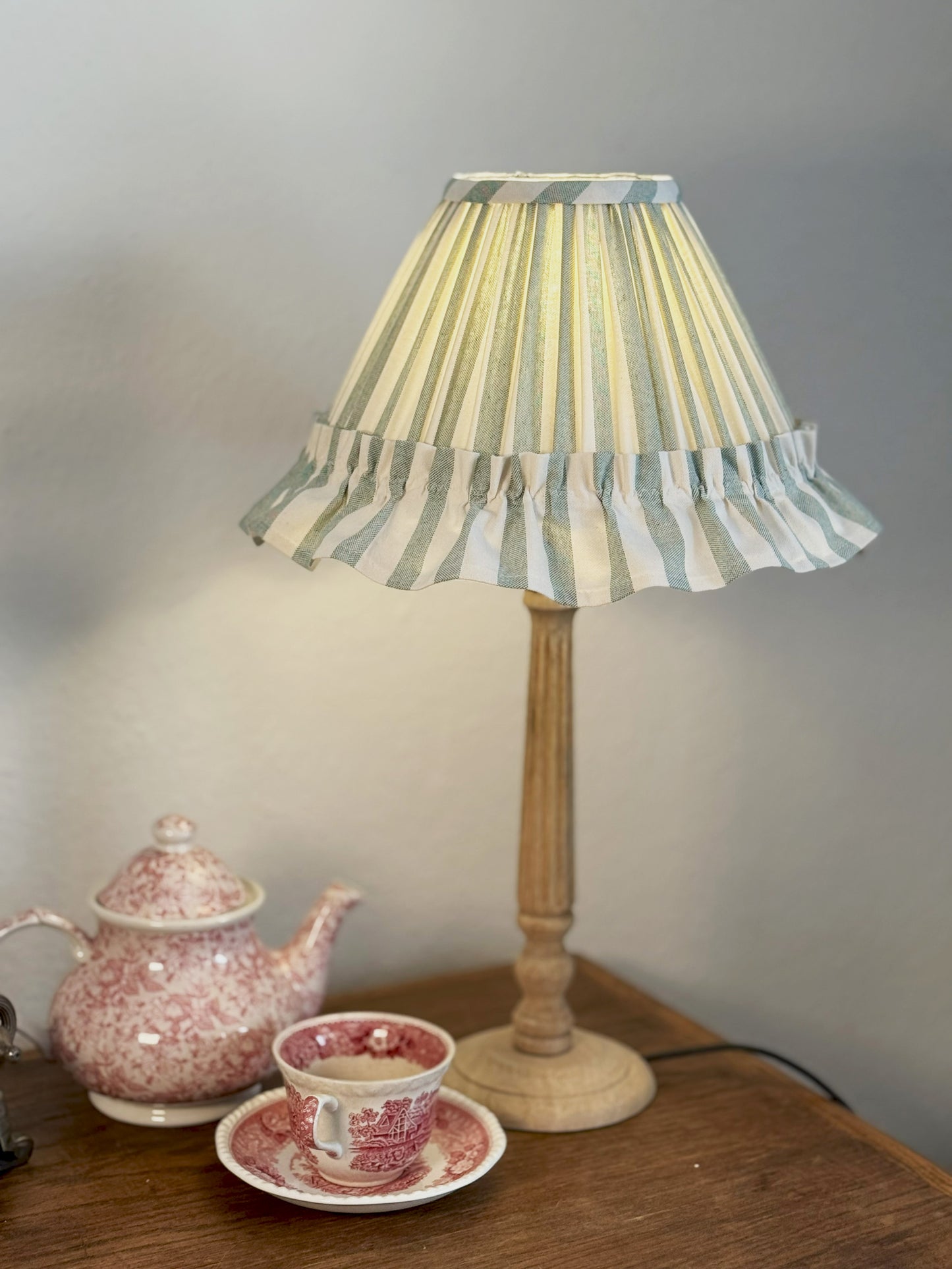 Rustic ruffle lampshade