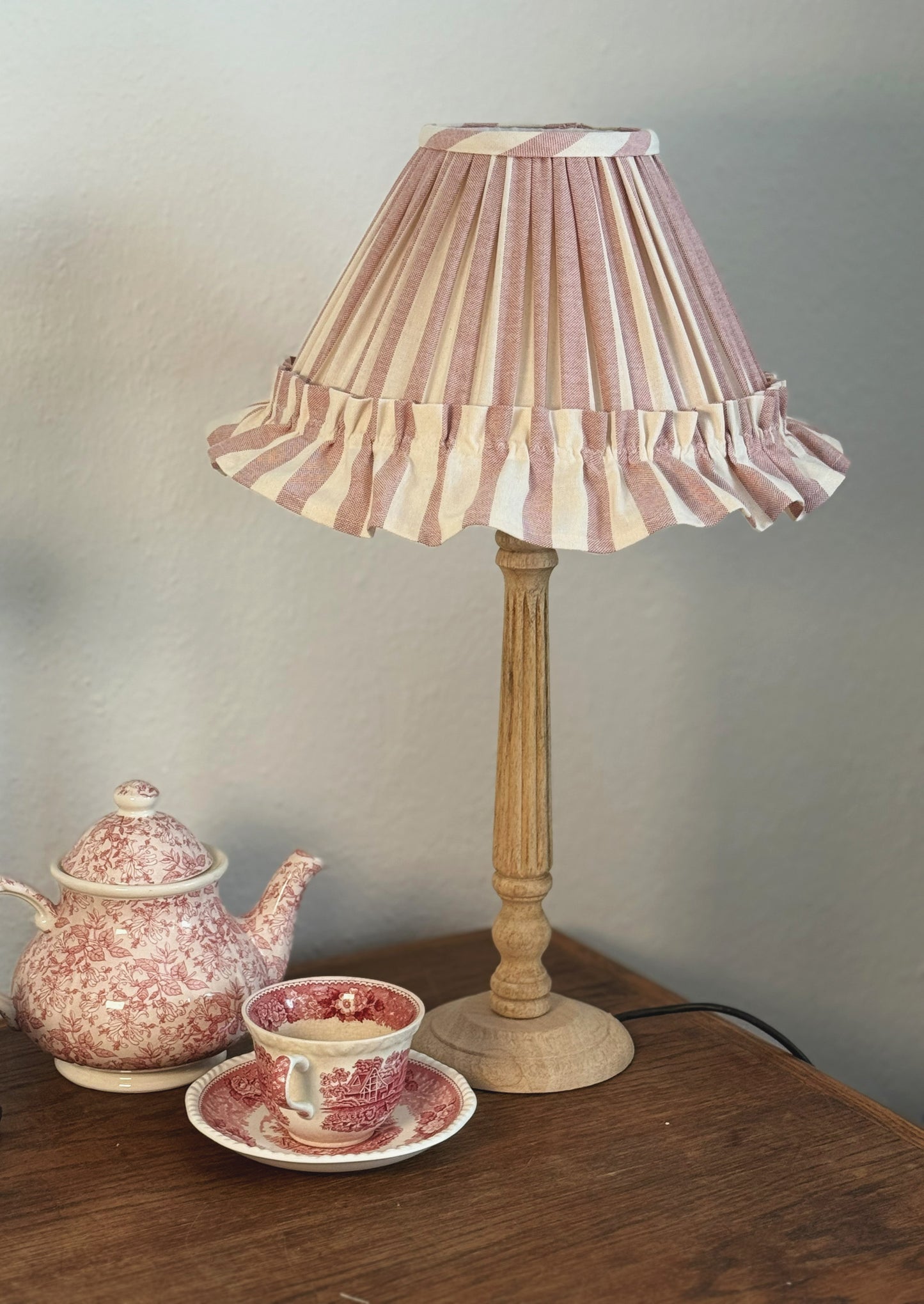 Rustic ruffle lampshade