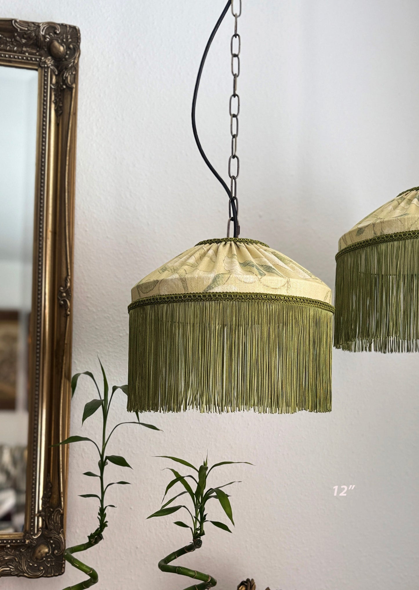 Zoffany linen fringed lampshade