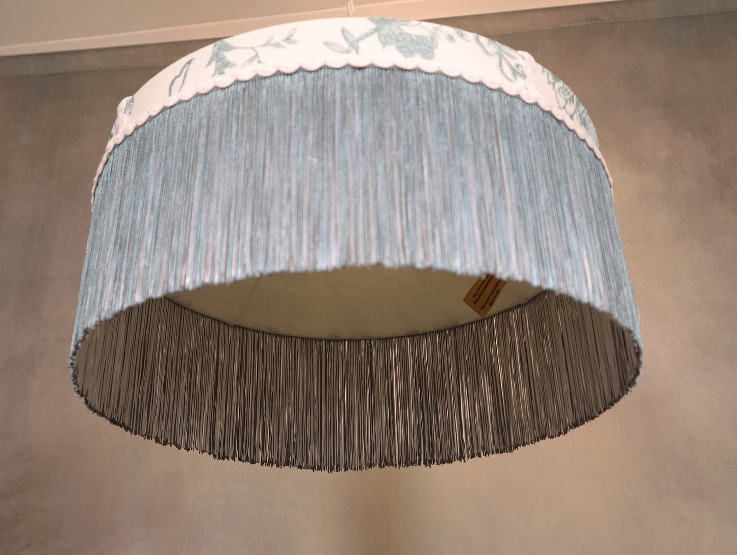 Embroidered Fringed Tiffany-style Lampshade - MariaMarabellashades