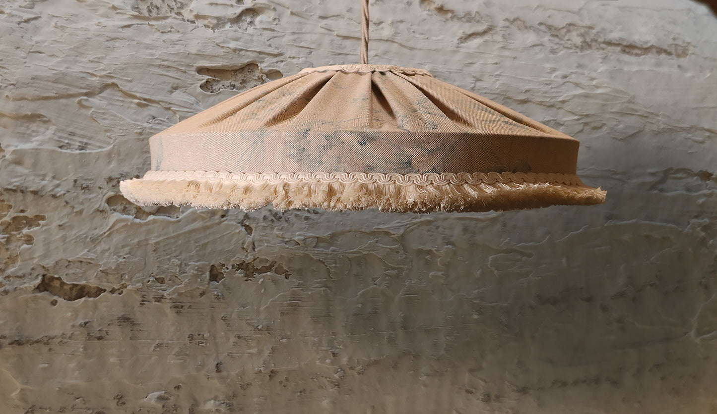 Vintage farmhouse cotton lampshade