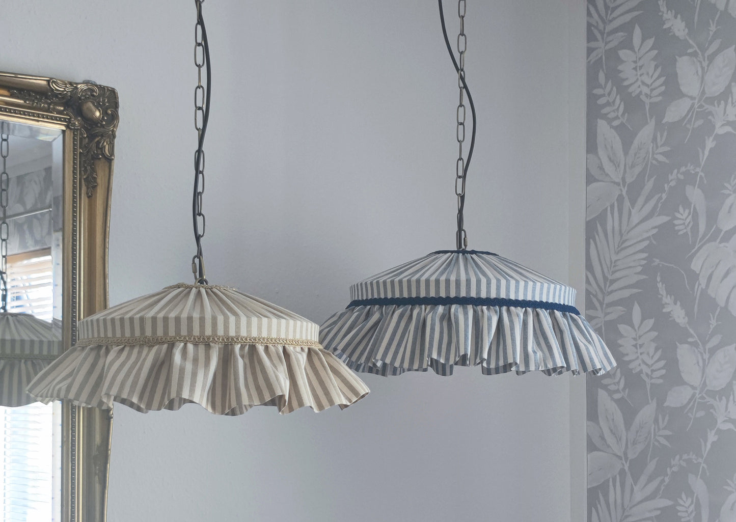 Ruffled eco friendly lampshades 