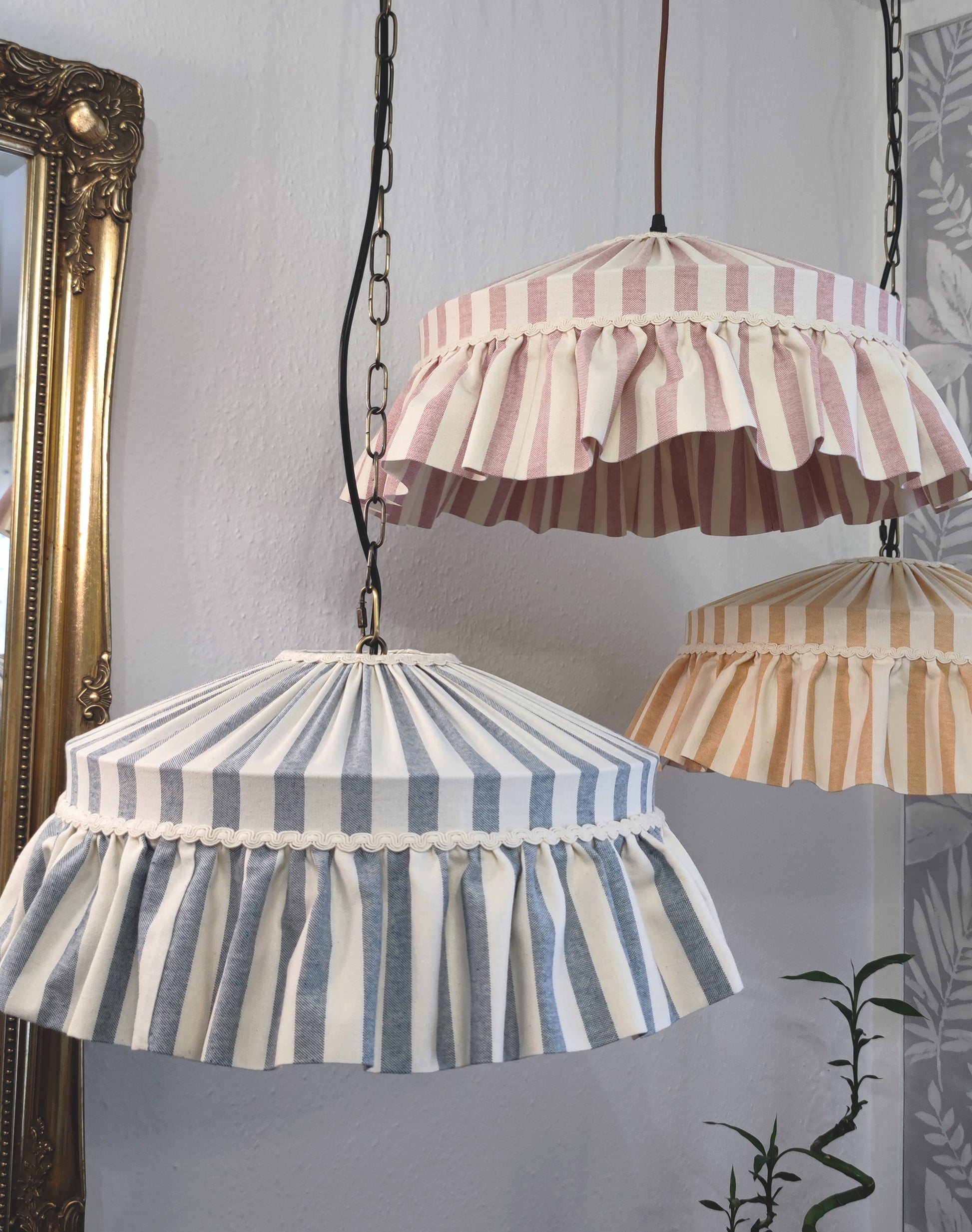 Ruffled lampshades