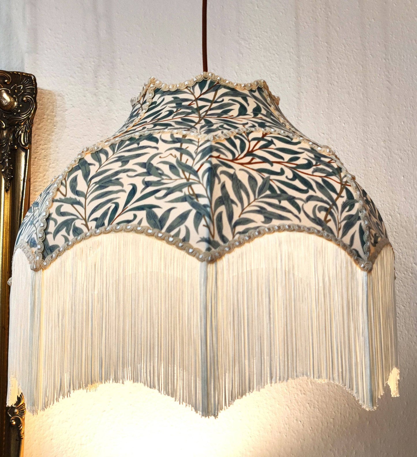 William Morris Fringed Lampshade