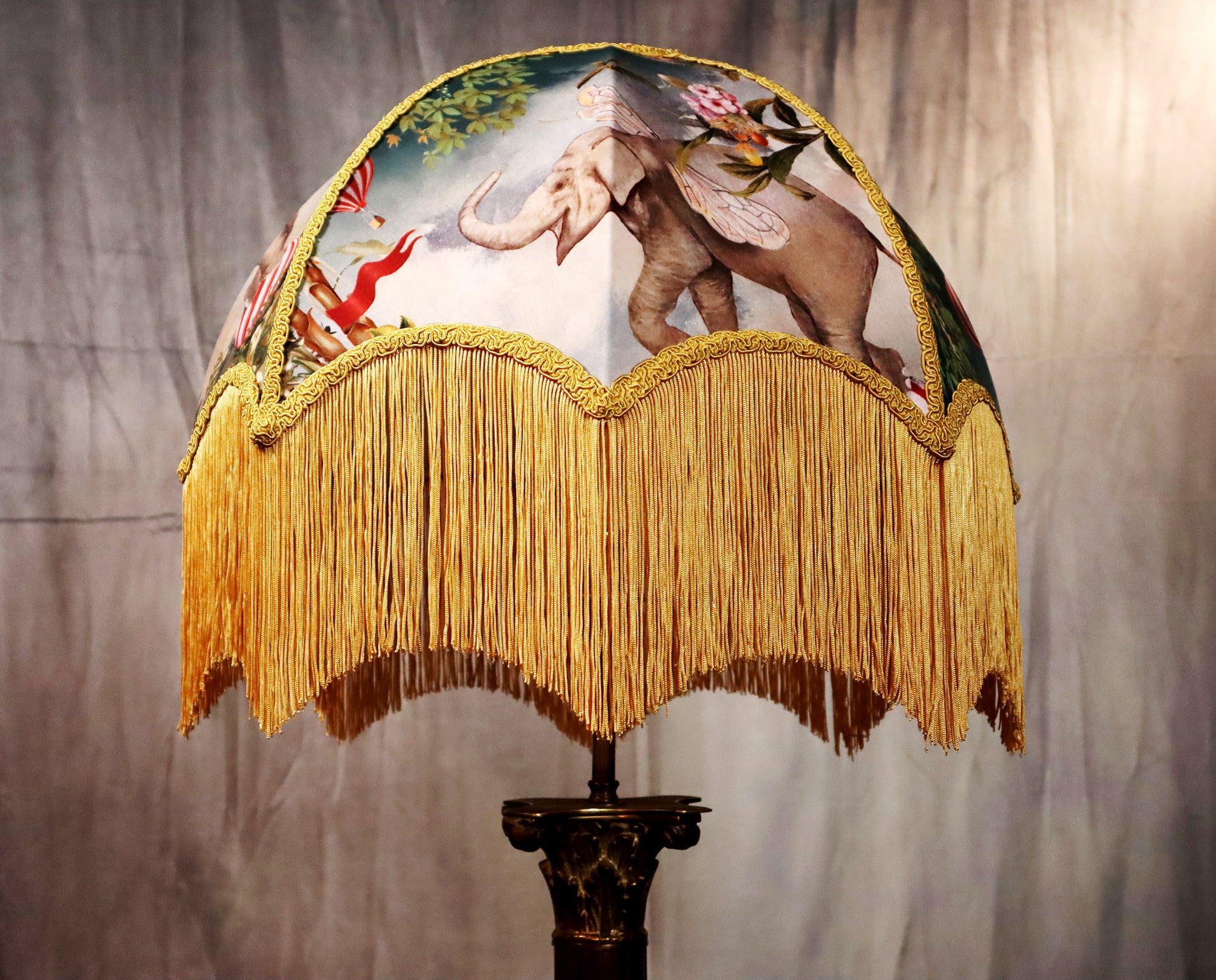 Printed Jumbo Elephant Fantasy Lampshade - MariaMarabellashades