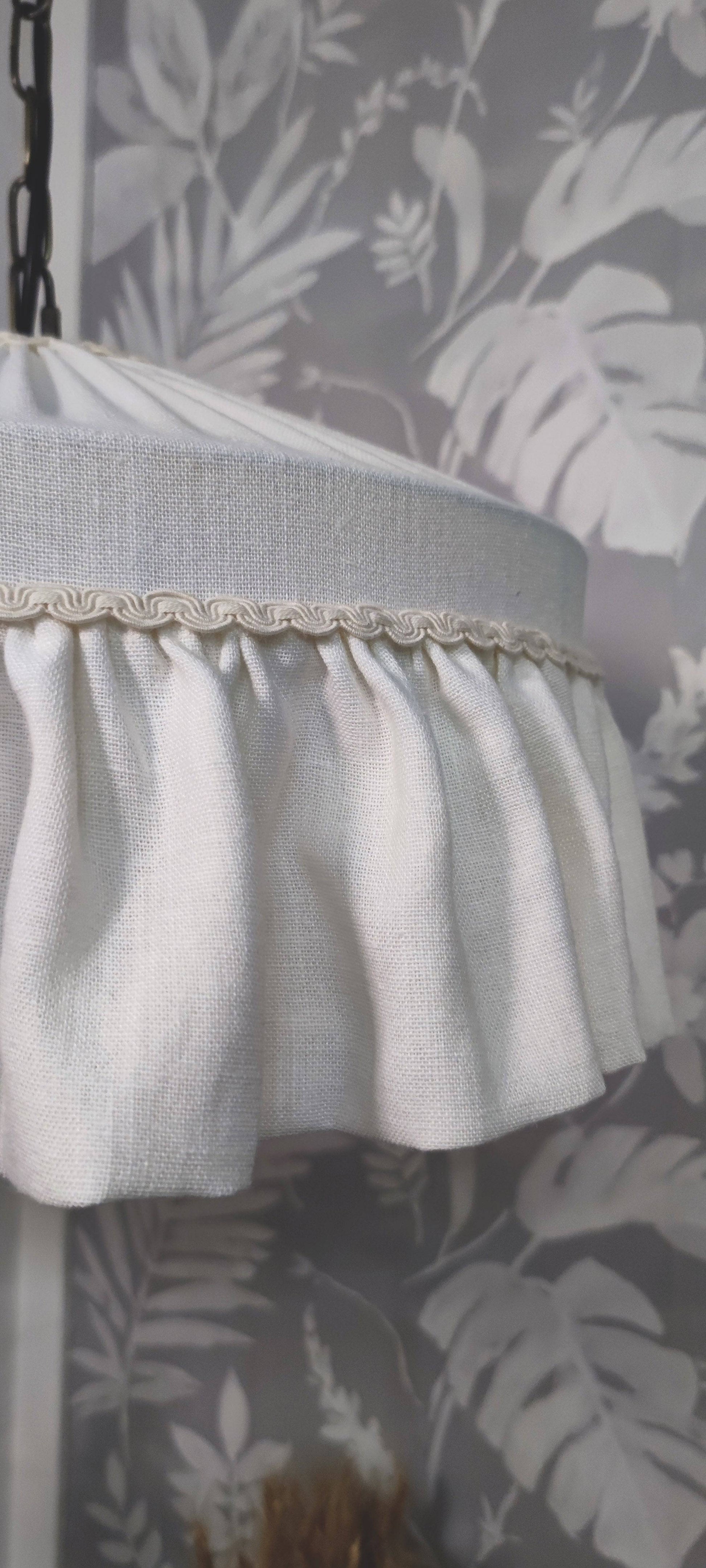 Ruffle linen lampshade