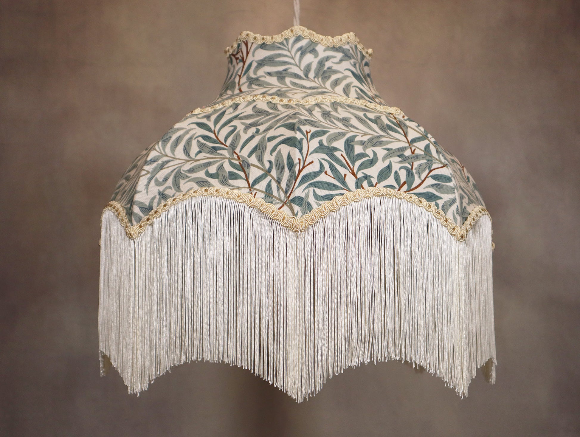 William Morris Fringed  Lampshade - MariaMarabellashades