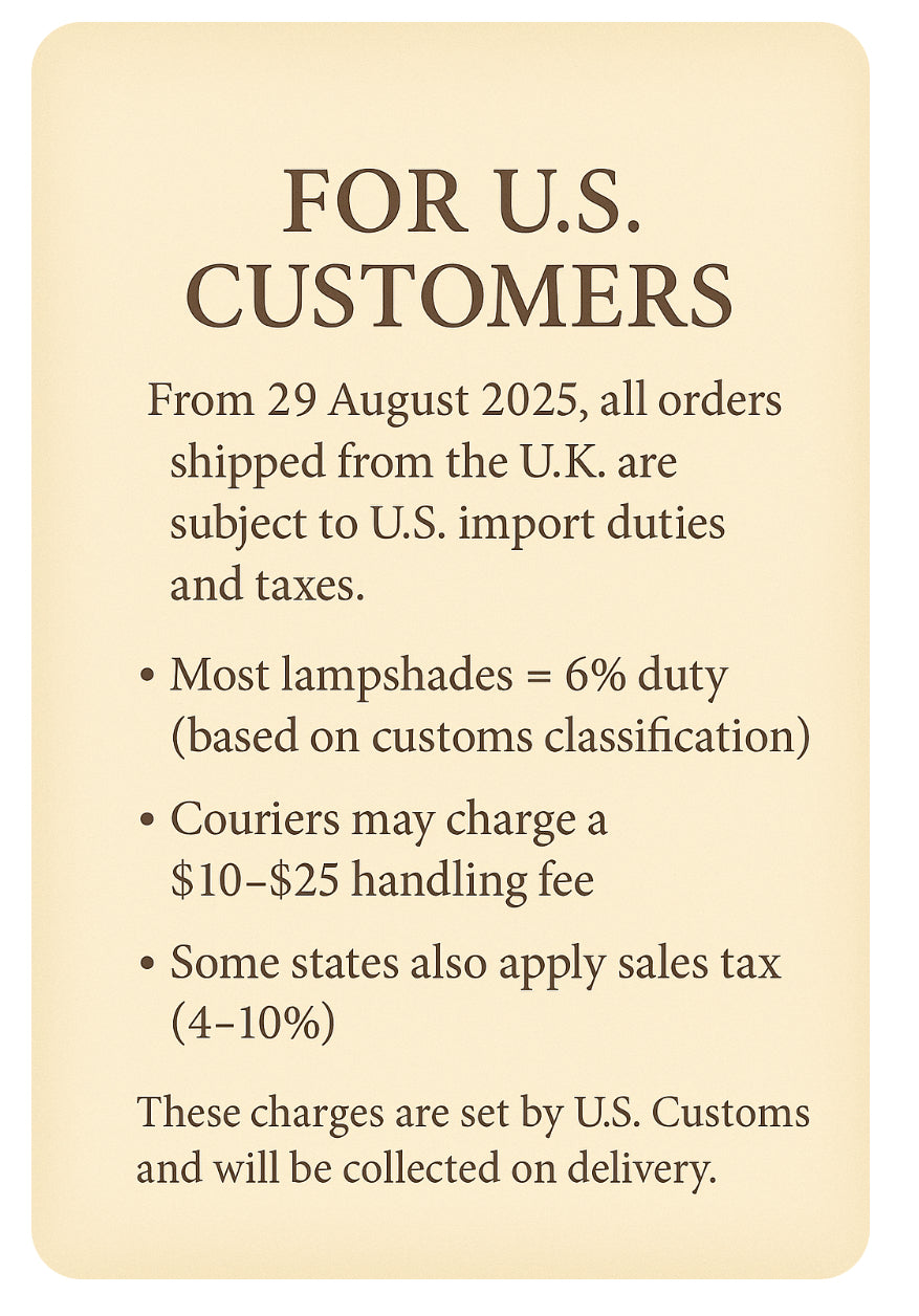 New rules for US customers, for customs duties and taxes may apply.
