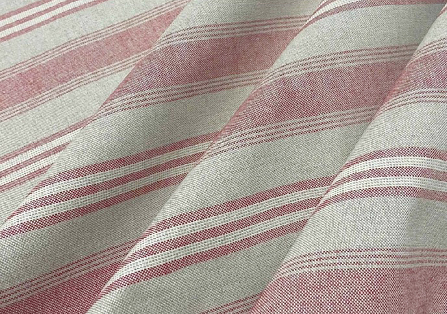 Handmade ruffle lampshade striped in blue or red rustic style - MariaMarabellashades