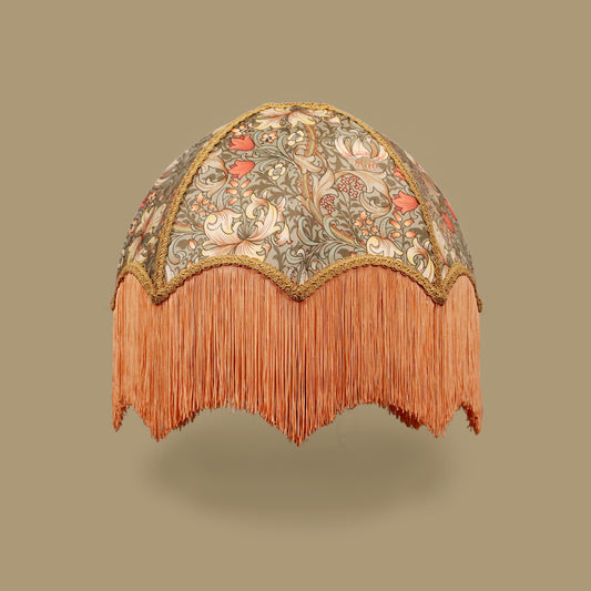 William Morris Fringed Lampshade - MariaMarabellashades