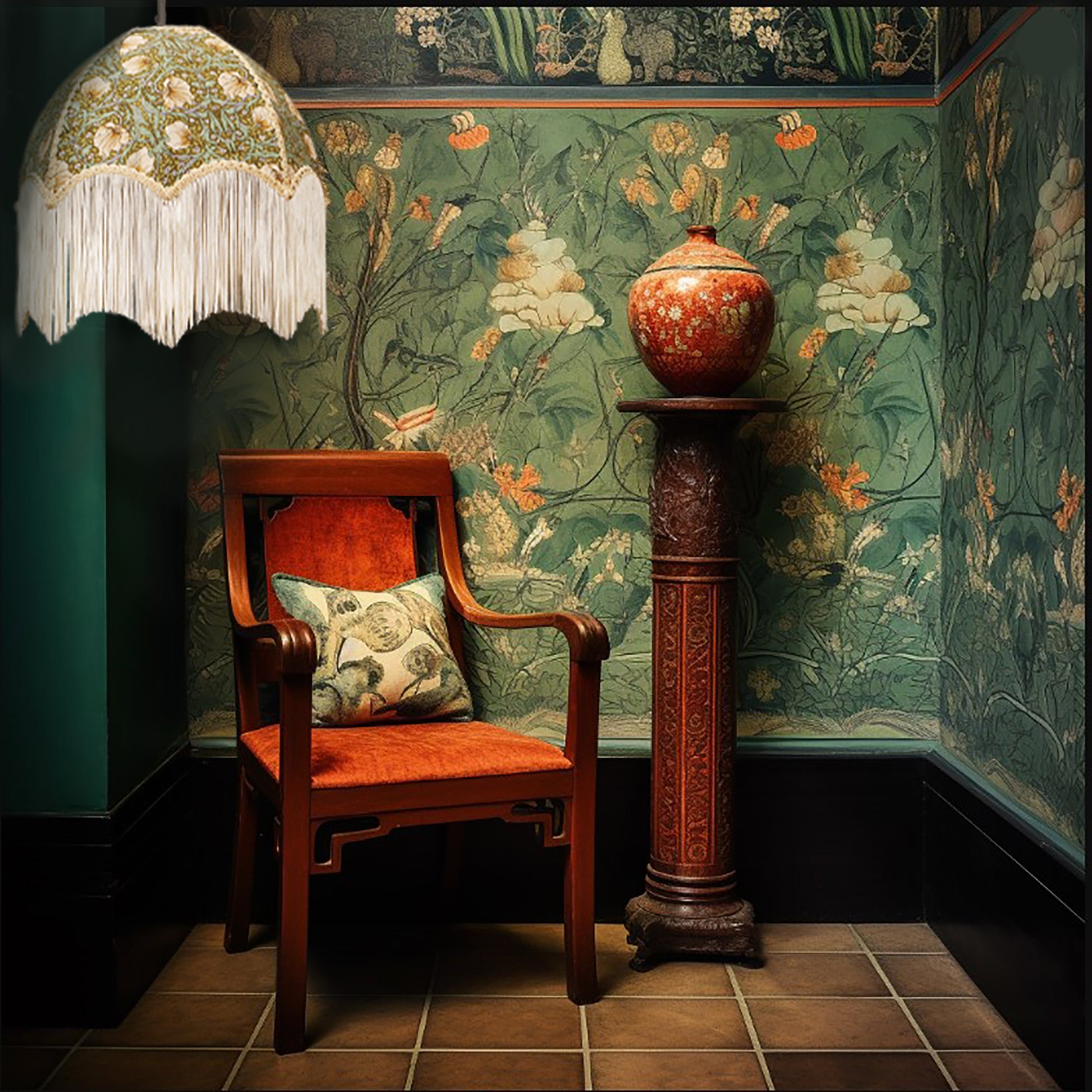 William Morris Pimpernel Lampshade - MariaMarabellashades
