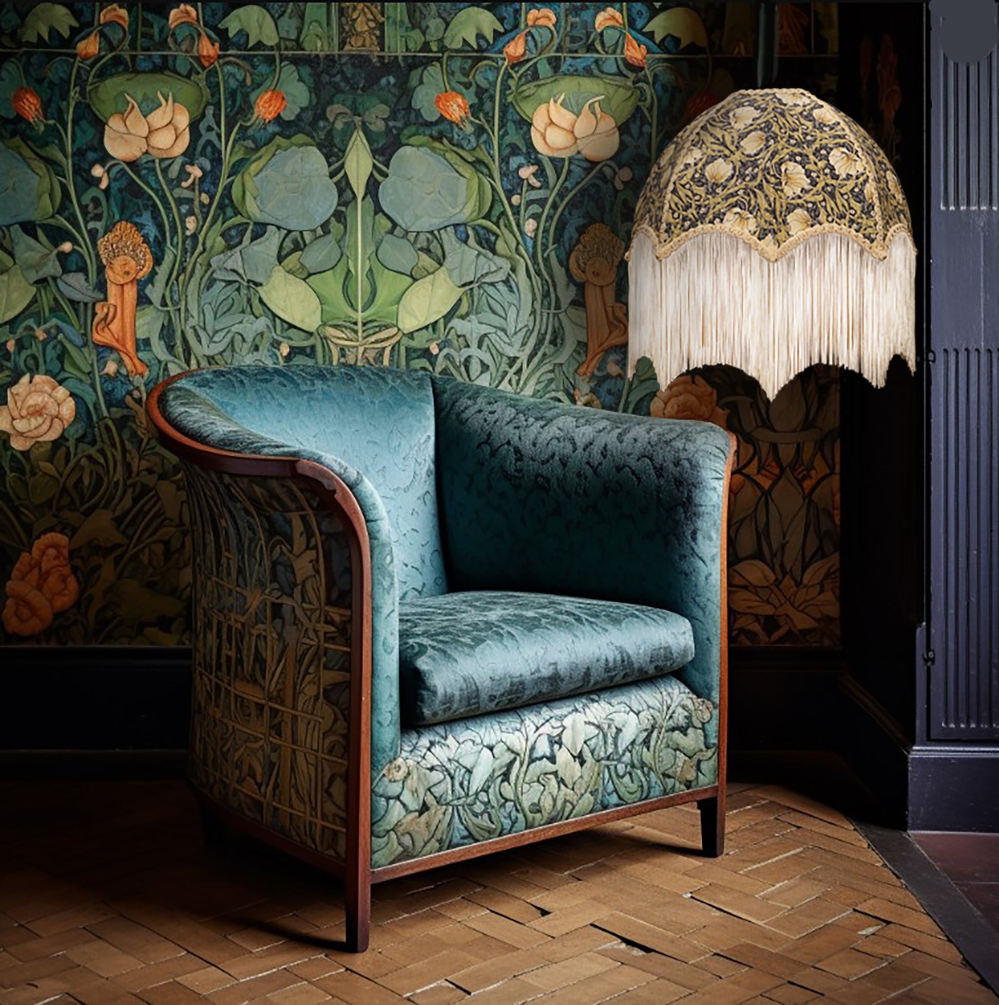 William Morris Pimpernel Lampshade - MariaMarabellashades