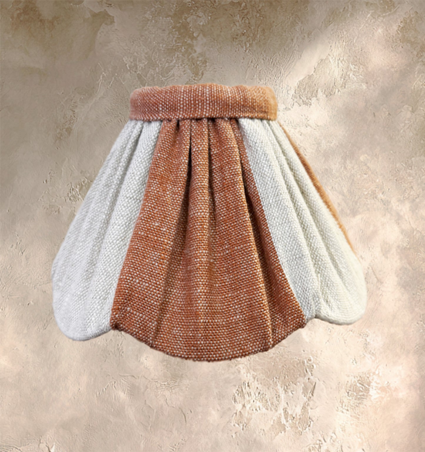 Clip-on linen lampshade in terracotta
