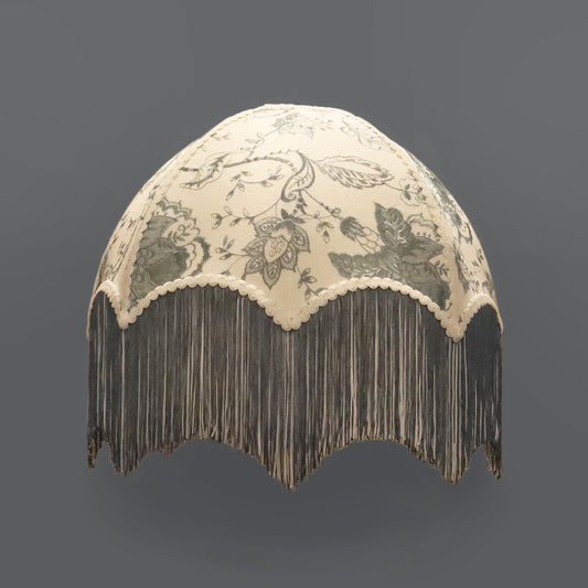 Embroidered Fringed Lampshade | MariaMarabellashades